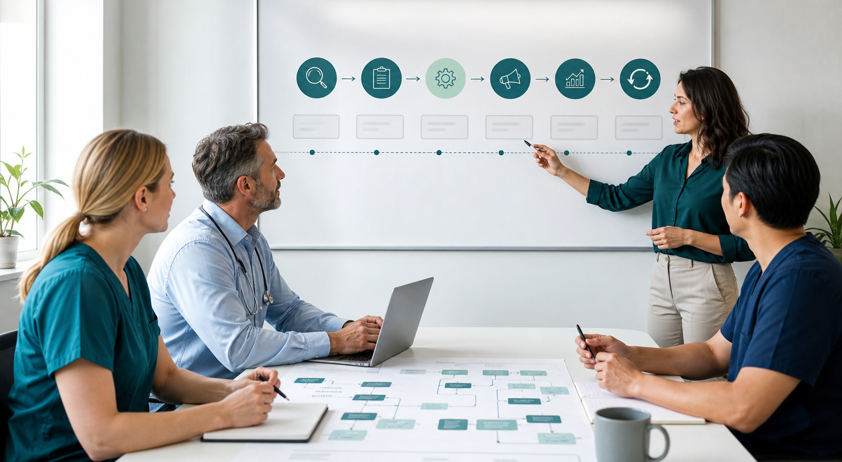 Teamworkshop zur strukturierten Prozess- und Marketingplanung im Aesthetic-Kontext
